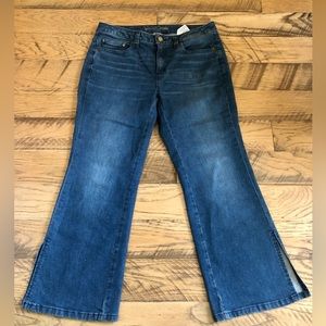 EUC Michael Kors split leg cropped jeans with stretch